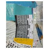 Art Alternatives 5x7 Self-Healing Cutting Mat Kit - Alphabet Stencils & Buttercream Craft Supplies