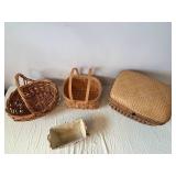 Country Woven Collection Wicker Baskets - Assorted Sizes & Styles
