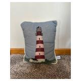 Riverdale Beach Nautical Decor Set - Burlap Wreath, Beach Sign & Cushions