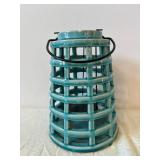 Turquoise Lighthouse Diorama with Coastal Village Snow Globe Base - 9-Inch Tall