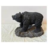 Sonoma Lodge Bear Glass Compote on Bear Stand with Glazed Bowl - Decorative Set