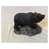 Sonoma Lodge Bear Glass Compote on Bear Stand with Glazed Bowl - Decorative Set
