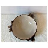 Sonoma Lodge Bear Glass Compote on Bear Stand with Glazed Bowl - Decorative Set