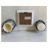 Sonoma Candles Coastal Lighthouse Frame - with Two Candle Holders (Lot of 3)