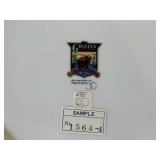 Grizzly Bear Country Decor - Pinecone Basket, Birch Border Plate & Bear Scene Ceramics (Lot of 4)