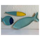 Threshold Fish-Shaped Ceramic Serving Dishes (Lot of 3)