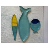 Threshold Fish-Shaped Ceramic Serving Dishes (Lot of 3)