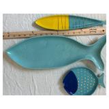 Threshold Fish-Shaped Ceramic Serving Dishes (Lot of 3)