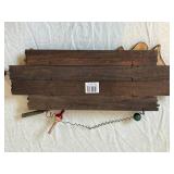 Fish Tales Themed Wall Shelf Display Cabinet with Miniature Fishing Scene Accessories