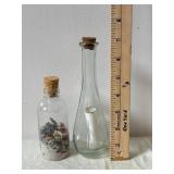Nautical Miniature Lighthouse with Sailor Figurine, Glass Bottles & Seashells