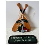 Rustic Wooden Oars Wall Decor - Welcome Banner & House Cutouts (Assorted Signs)
