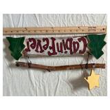 Handmade Rustic Wood Signs - A Fine Fisherman and His Best Catch Live Here & Cabin Fever Sign