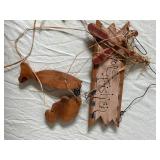 Handmade Rustic Wood Signs - A Fine Fisherman and His Best Catch Live Here & Cabin Fever Sign
