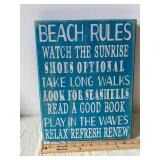Assorted Beach Sign Decor - Life's Better With Sandy Toes, Beach Rules & What Happens at the Lake