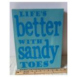 Assorted Beach Sign Decor - Life's Better With Sandy Toes, Beach Rules & What Happens at the Lake