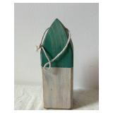 Three Nautical Ship-Shaped Wooden Birdhouses with Rope Handles (Lot of 3)