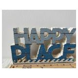 Beach Themed Wooden Sign Set - Distressed Coastal Decor with Rope Hangers