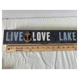 Beach Themed Wooden Sign Set - Distressed Coastal Decor with Rope Hangers