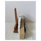 Beach Themed Wooden Sign Set - Distressed Coastal Decor with Rope Hangers