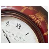 Madison Clock Co. Wall Clock - Roman Numeral Dial, Est. 1847, 32-Inch Diameter