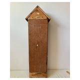 Rustic Wooden Birdhouse Display Shelf with Miniature Birdhouses