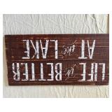 BALDAUF Round Wall Clock EST. 1864 with Americana Wood Sign Set