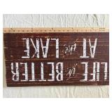 BALDAUF Round Wall Clock EST. 1864 with Americana Wood Sign Set