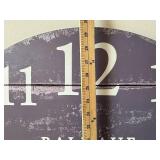 BALDAUF Round Wall Clock EST. 1864 with Americana Wood Sign Set