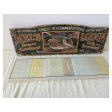 Vintage Mells Lodge Wooden Sign - Finest River Accommodations Since 1916