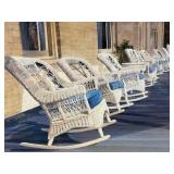 Roger Bansemer 'Lazy Days' Framed Print - Wicker Rockers on Veranda