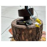 Rustic Ceiling Fan with Log Center - 4 Wood Blades & Light Kit