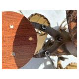 Rustic Ceiling Fan with Log Center - 4 Wood Blades & Light Kit