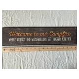 Assorted Decorative Wood Signs & Towels - It Doesn't Get Any Better & Welcome to Our Campfire