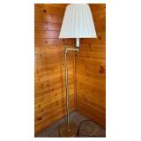 Brushed Nickel Floor Lamp with Pleated Fabric Shade