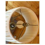 Brushed Nickel Floor Lamp with Pleated Fabric Shade