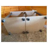 Pair of Wood-Look Laminate End Tables with Steel Frames