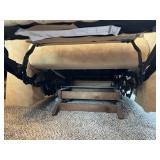 Beige Fabric Recliner Chair with Footrest