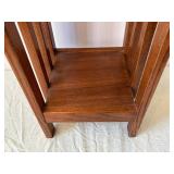 Three-Tier Wooden Plant Stand with Slatted Sides - Made in China