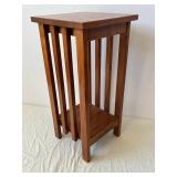 Three-Tier Wooden Plant Stand with Slatted Sides - Made in China