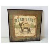 Bear Trail Park Sign & Pine Creek Wilderness Panels - Rustic Cabin Wall Art (Lot of 3)