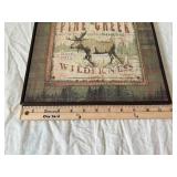 Bear Trail Park Sign & Pine Creek Wilderness Panels - Rustic Cabin Wall Art (Lot of 3)