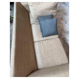 DreamQuest Memory Foam Enso Sleep System & Beige Upholstered Sofa