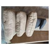 DreamQuest Memory Foam Enso Sleep System & Beige Upholstered Sofa