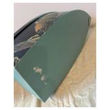 Assorted Nautical Decor - Hand-Painted Arched Shelf with Fish Motif, Candles & Lanterns
