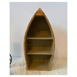 Assorted Nautical Decor - Hand-Painted Arched Shelf with Fish Motif, Candles & Lanterns