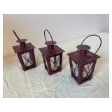 Assorted Nautical Decor - Hand-Painted Arched Shelf with Fish Motif, Candles & Lanterns