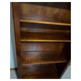 Solid Wood Bookcase with Four Fixed Shelves - Tall Display Cabinet