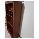 Solid Wood Bookcase with Four Fixed Shelves - Tall Display Cabinet
