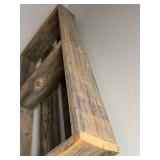 Rustic Reclaimed Wood Wall Shelf with Black Iron Bracket - Industrial 3-Tier Display