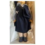 Sailor-Style Doll in Striped Shirt with Vest and Hat (Boxed)